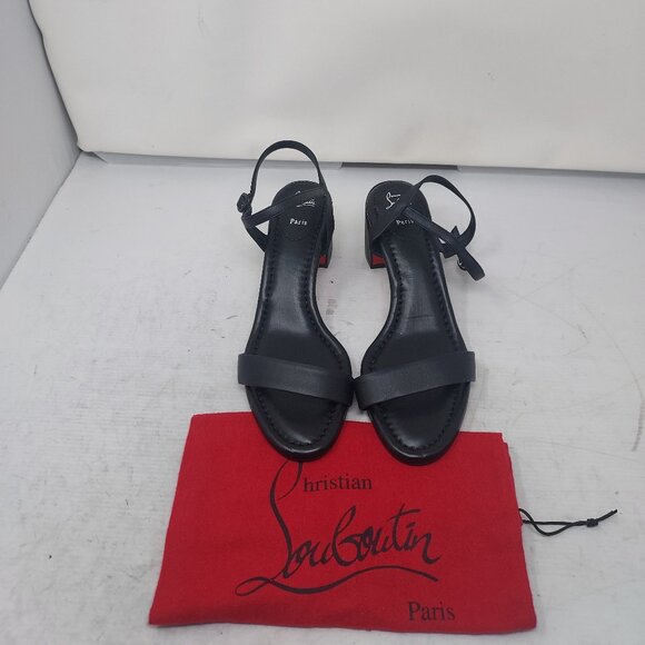 Christian Louboutin Black Miss Jane Sandal - Picture 8 of 13